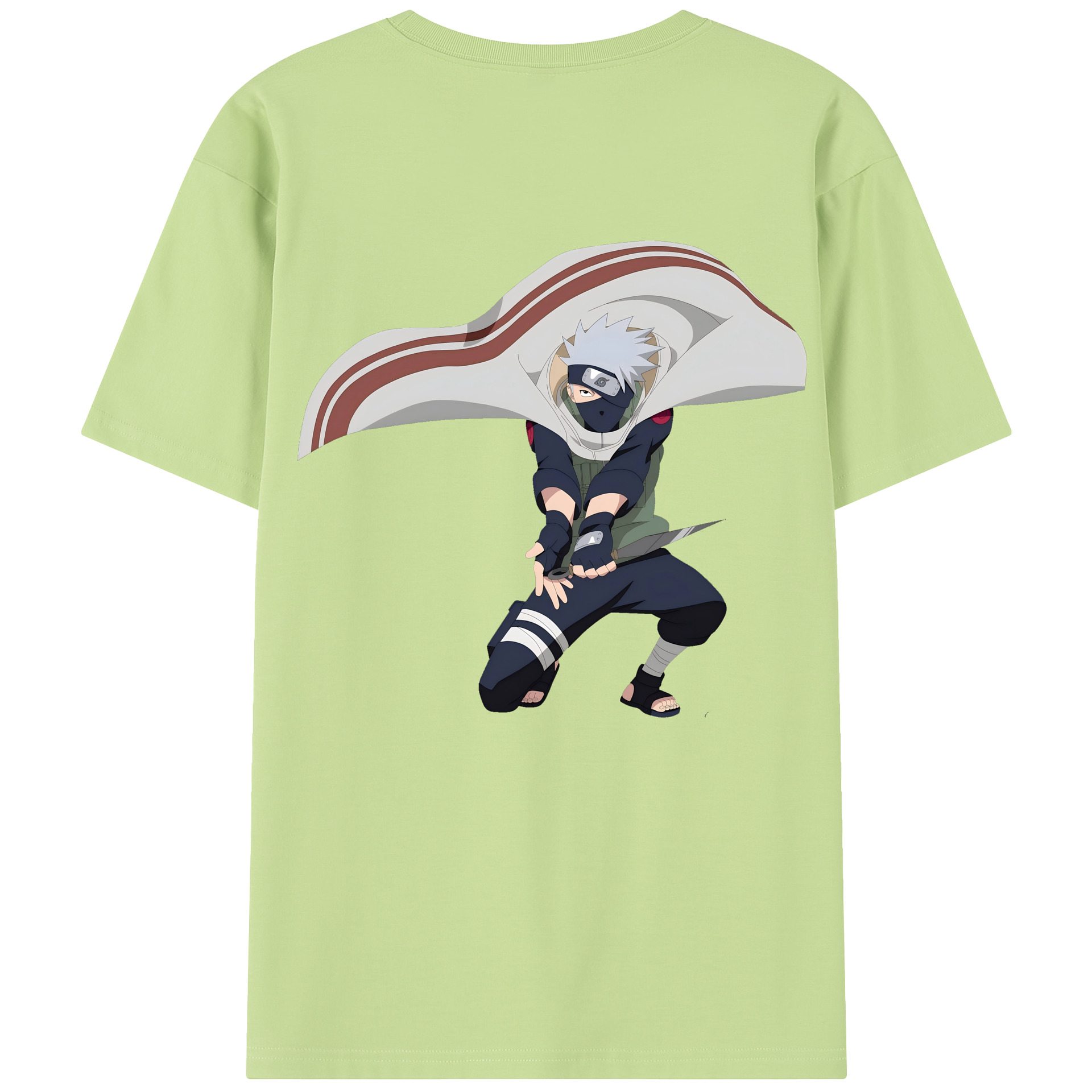 （画像用） NARUTO -ナルト- はたけ カカシ Hatake Kakashi 綿100％半袖Tシャツ（背面プリント）